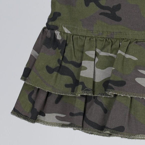 Boa Style A-Line Ruffled Mini Skort In Camo Size S - Picture 3 of 7